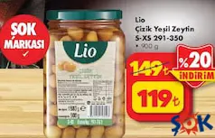 LİO ÇİZİK YEŞİL ZEYTİN 900 G